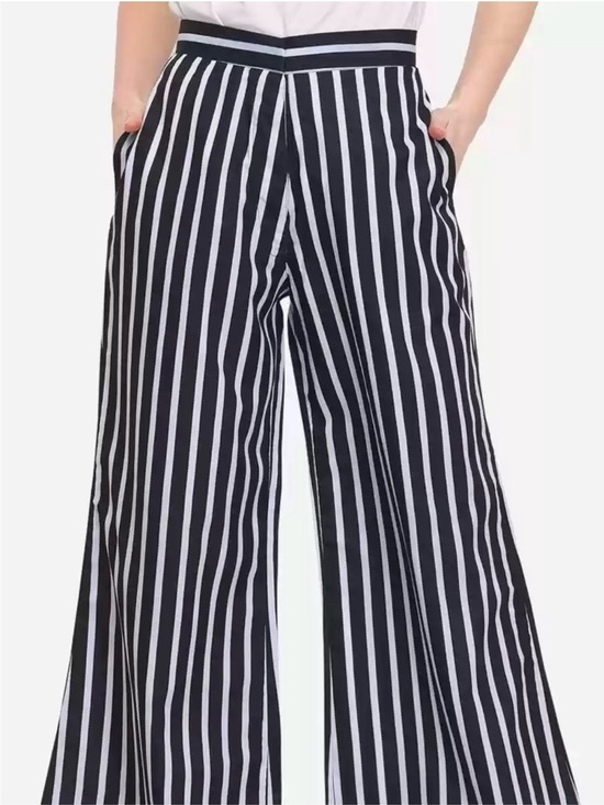 H&M Pants - H&M Black and White Vertical Stripe Wide Leg Pants